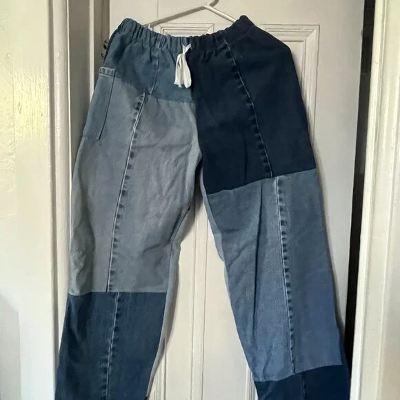 Parke Patchwork Drawstring Jeans - Picture 3 of 5